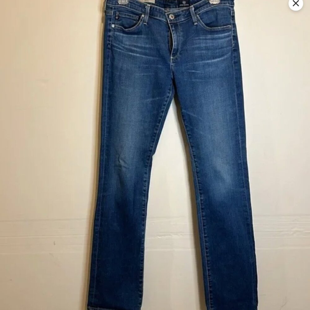 Adrianna Goldschmied medium wash the Ballard mid rise straight jeans size 30 L